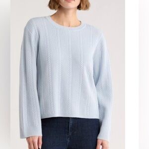 Rag & Bone Maud 100% Cashmere Crewneck Sweater S NWT light blue
